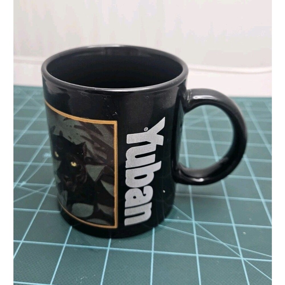 Vintage YUBAN Coffee Advertising Mug Jaguar